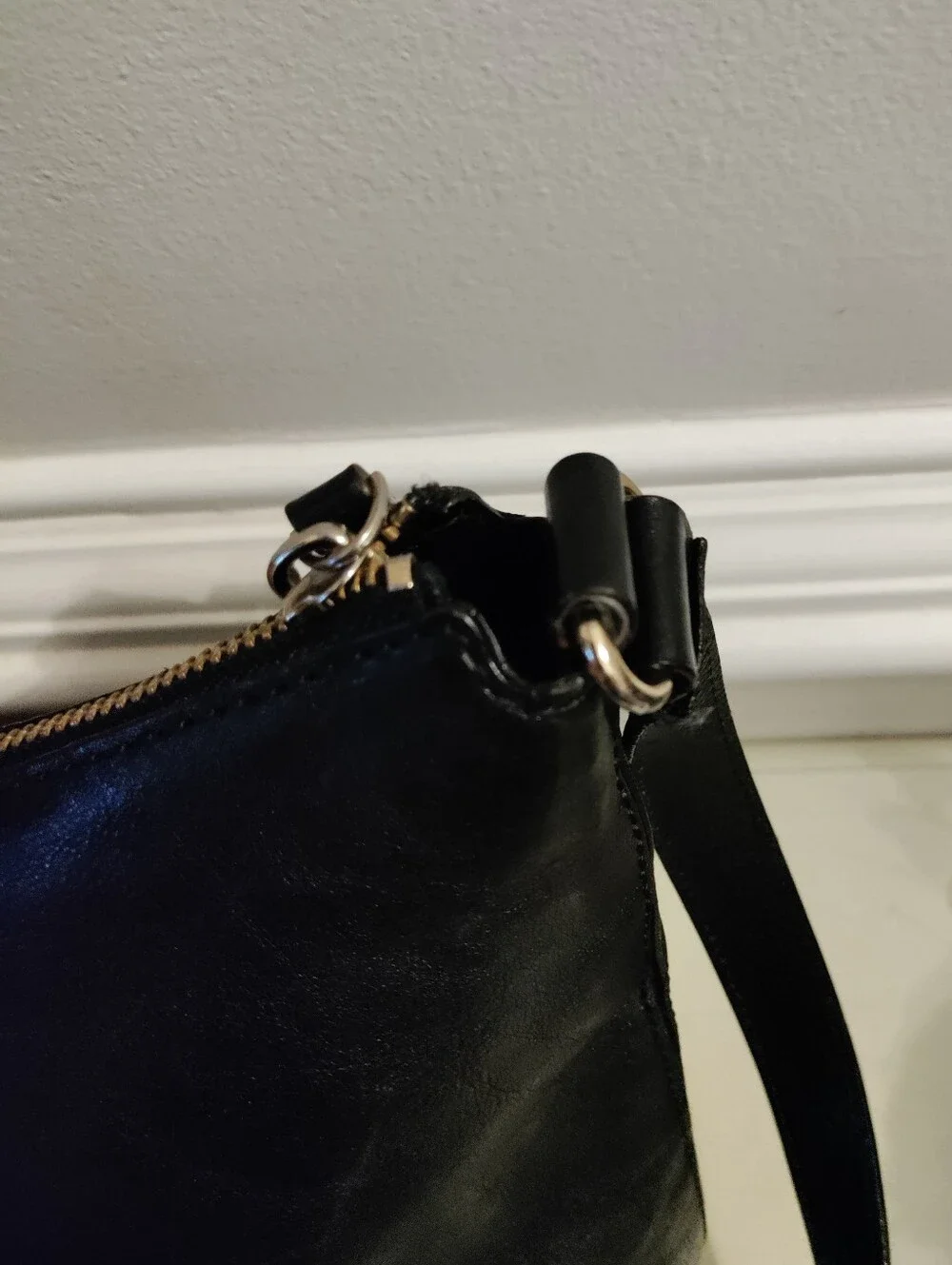 Kate Spade New York Black Leather Crossbody Shoulder Bag